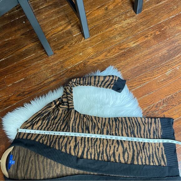 Black & brown Open Cardigan Sweater - Picture 5 of 5